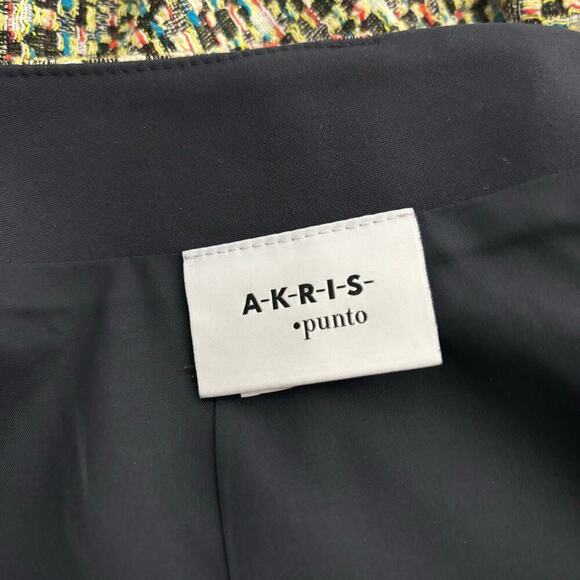 Akris Punto Flounced Static Tweed Skirt Multi Size 4 - Picture 5 of 6